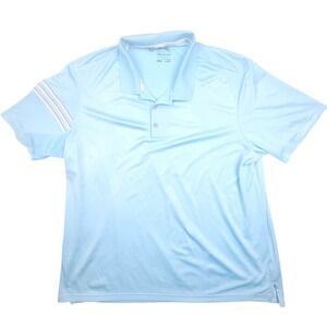 Adidas ClimaCool Men's Golf Polo Shirt Sky Blue Size 2XL Performance Activewear